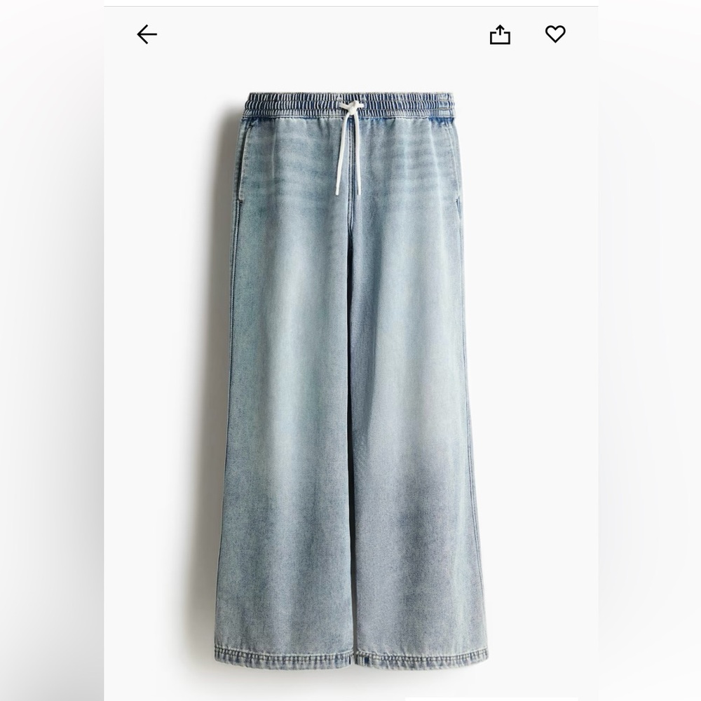H&M DENIM PULL-ON PANTS